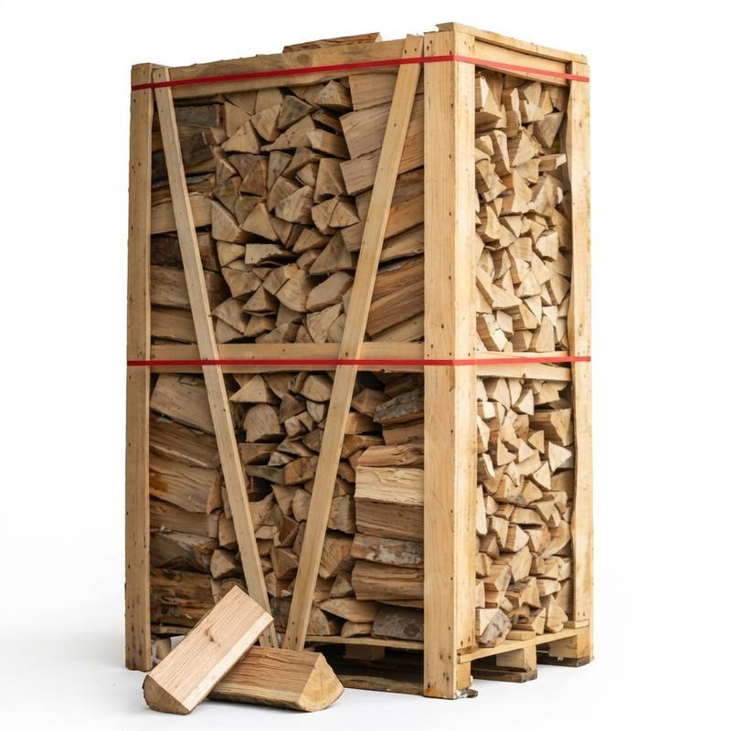 Lot 2 Palettes Bûches Chêne-Hêtre 33cm Bois Sec
