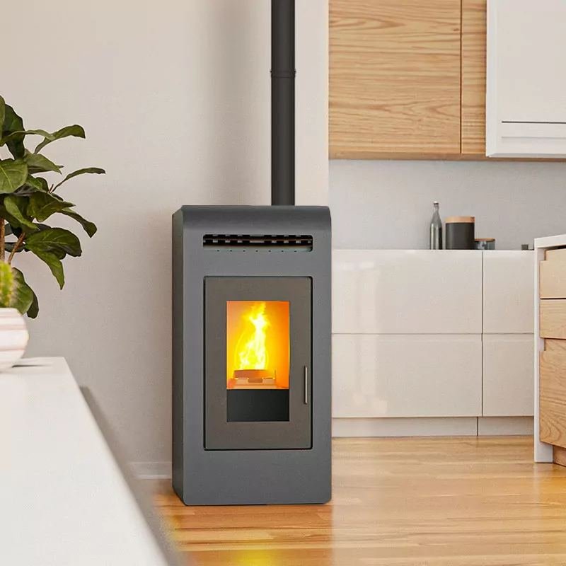 Poêle à granulés canalisable Cayenne 16 kW – Chauffe jusqu’à 160 m² – Autonomie 29 h – Télécommande incluse